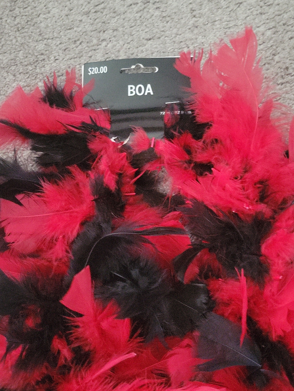 Brand New Red and Black Feather Boa